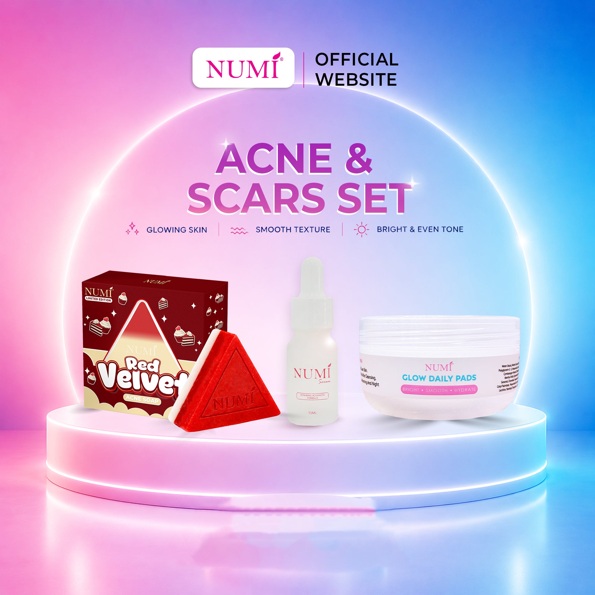 NUMI Acne & Scars Set (Set Kecut Jerawat & Pudar Parut)